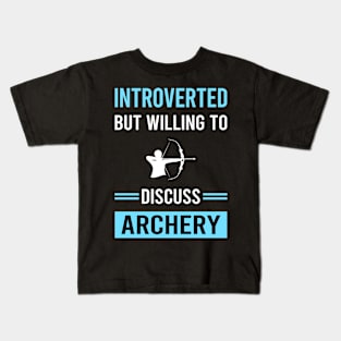 Introverted Archery Archer Arrow Arrows Bow Kids T-Shirt